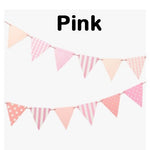 Rainbow Garland Flag Bunting Ombre Rainbow Color Fabric Banner, Solid Cloth Pennants, Wedding, Baby Nursery Decor, Boho Birthday Party