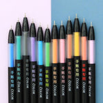 12 Pcs Colorful Art Craft Gel Pens, Rainbow Fine Tip Gel Pens Set, Drawing Pens, Lettering Pen Calligraphy Multicolor Pens, School Supplies