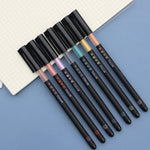 12 Pcs Colorful Art Craft Gel Pens, Rainbow Fine Tip Gel Pens Set, Drawing Pens, Lettering Pen Calligraphy Multicolor Pens, School Supplies