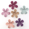 30 pcs Artificial Flower Heads Mini Leather Fabric Flowers Craft Home Party Decorations Scrapbooking Wreath Making Wedding Tiny Blossoms