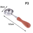 Wax Melting Spoon for Wax Seal Stamp - Wooden Handle Wax Spoon - Wax Seal Spoon - Wax Spoon - Spoon with Spout - Large Wax Melter Supplies