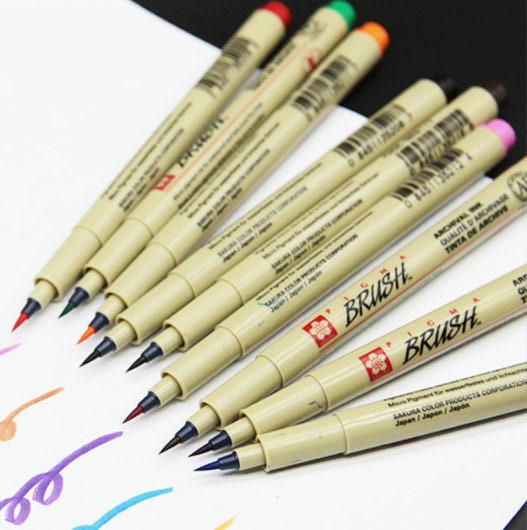 Brush Marker Pen Set - Calligraphy Pen - Hand Lettering - School Office Supplies Stationary Writing Art Craft Supplies - Drawing Coloring