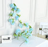 Flower Garland  Faux Rose Vine Artificial Flowers Hanging Ivy Wedding Home Wall Garden Decor Hanging Party Gift for Her Floral Baby Shower