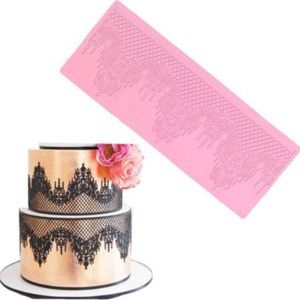 Cake Lace Mold Cake Craft Stencils Cake Decorating Tool Damask Border Cake Side Cupcake Stencil Sugarcraft Decoration Mould Baking Supply