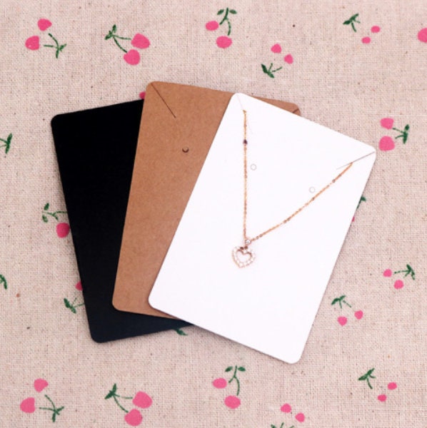 100 tarjetas para pendientes - Tarjetas para collares - Exhibidores y empaques para joyería - Etiquetas personalizadas para joyería - Tarjeta exhibidora de pendientes kraft