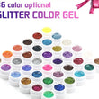 36 Pcs Reflective Nail Glitter Gel Manicure Kit | Dazzling Colors | Pressed Glitter Phototherapy Gel | Nail Polish Nail Art Decor Supplies