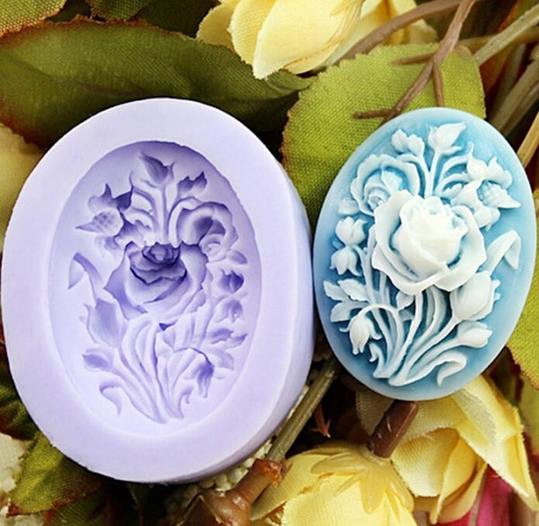 Flower Mold - Spring Large Guest Soap Size Flower Mold - Silicone Large Flowers Mould - Chocolate Fondant Molds -Wax Butter Polymer Clay