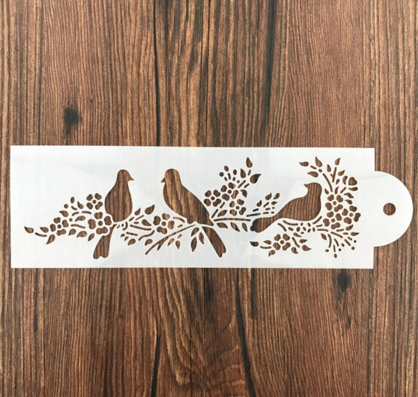 Bird Stencil - Tree Stencil - Nature Stencil - Craft Stencils - Wall Stencil - Paint Stencils - Painting Stencils - Airbrush Stencils