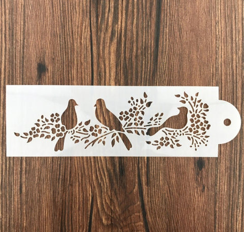 Bird Stencil - Tree Stencil - Nature Stencil - Craft Stencils - Wall Stencil - Paint Stencils - Painting Stencils - Airbrush Stencils