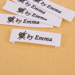 Personalized Clothing Labels - Sewing Custom Sew on Labels - Cloth Tags for Clothes Fabric Knitting Sew in - Fold Over for Handmade Clothes