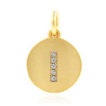 Round Charm, Gold Initial Charm, Personalized Charm, Letter Charm, Single Alphabet Charm, Letter Drop Charm for Necklace Jewelry Making