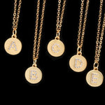 Round Charm, Gold Initial Charm, Personalized Charm, Letter Charm, Single Alphabet Charm, Letter Drop Charm for Necklace Jewelry Making