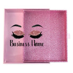 Personalized Eyelash Packaging - Custom Logo Lash Packaging - Eyelash Boxes - Wholesale Lash Fuschia Boxes - Empty False Eyelashes Packaging