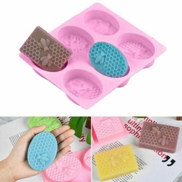 Honeycomb Soap Mold -Bee Mold - Diy Handmade Essential Oil Soap Cake -  Silicone Resin Clay Chocolate Candy Cupcake Mould Decorating