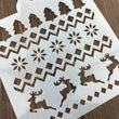 Christmas Holiday Stencil - Reusable Santa Tree Moose Bear Reindeer Stencil - Christmas Decor, Art Stencil, Painting DIY Christmas Wood Sign