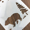 Christmas Holiday Stencil - Reusable Santa Tree Moose Bear Reindeer Stencil - Christmas Decor, Art Stencil, Painting DIY Christmas Wood Sign