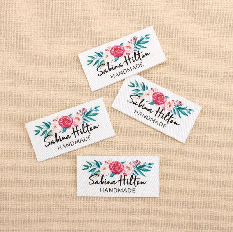 75 Pcs Custom Iron On Labels - Personalized Iron on Tags - Clothing Fabric Label Name Tag Handmade Design - Daycare Name Labels School Camps
