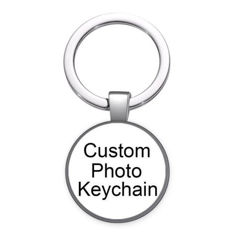 Photo Keychain Personalized, Custom Photo Keychain, Circle Keychain Engraved, Photograph Keychain, Personalized Picture Keychain, Couples