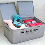 Customized Kids Toy Organizer - Personalized Foldable Pet Toy Storage Basket - Custom Dog Toy Basket Dog Toys Storage Bag Dog Toy Bin