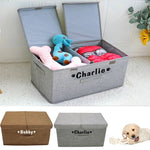 Customized Kids Toy Organizer - Personalized Foldable Pet Toy Storage Basket - Custom Dog Toy Basket Dog Toys Storage Bag Dog Toy Bin