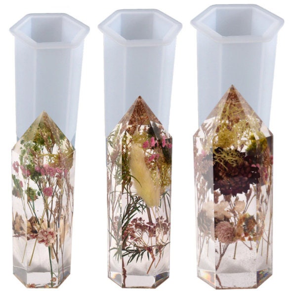 Hexagon Cone Resin Molds, Home Ornament Resin Molds, Candle Silicone Molds, Crystal Epoxy Molds, DIY Resin Art, Silicone Molds For Resin