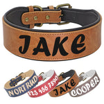Custom Dog Collar, Personalized Leather Dog Collar, Engraved Dog Collar, Leather Dog Name Collar, Medium Large Dogs, ID Tag, Dog Lover Gift