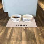 Custom Dog Mat, Personalized Dog Bowl Mat, Pet Food Mat, Pet Feeding Placemat, Puppy Placemat, Cat Kitten Pet Bowl Mat, Pet Gift, Dog Lover