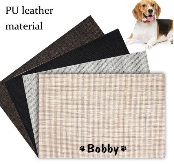 Custom Dog Mat, Personalized Dog Bowl Mat, Pet Food Mat, Pet Feeding Placemat, Puppy Placemat, Cat Kitten Pet Bowl Mat, Pet Gift, Dog Lover