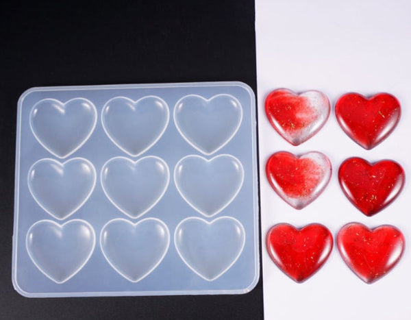 Heart Silicone Baking Mold for Mousse Cake - 3D Silicone Cake Mold -Polymer UV Resin Mould - French Dessert Baking Pan Tray - Fondant