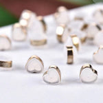 Heart Earring Backings - Earring Backs Replacements - Stoppers, Earring Nuts, Clutch, Stud - Jewelry Making Supplies - Gold Silver Rose
