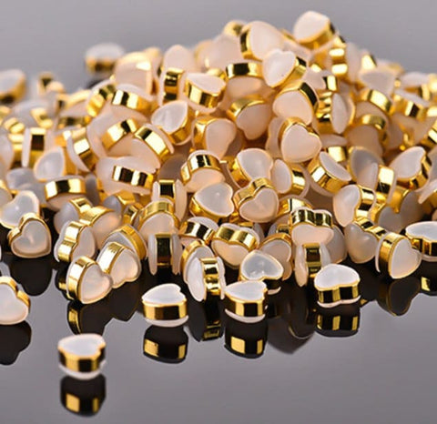 Heart Earring Backings - Earring Backs Replacements - Stoppers, Earring Nuts, Clutch, Stud - Jewelry Making Supplies - Gold Silver Rose