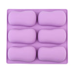Soap Mold - 6 Cavities - Bar Silicone Soap Mold - Plaster Mold Ice Mold Silicone Mold Chocolate Mold -  Polymer Clay Resin Moulds