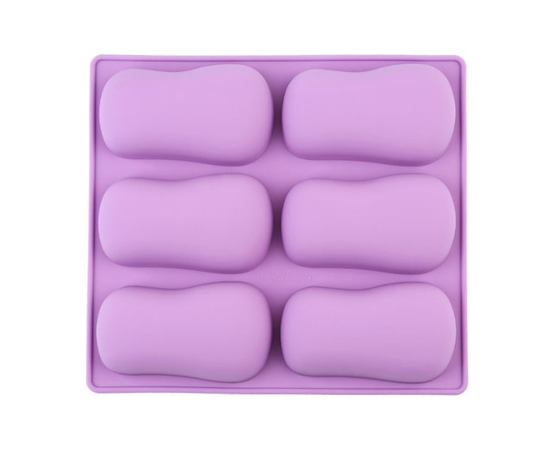Soap Mold - 6 Cavities - Bar Silicone Soap Mold - Plaster Mold Ice Mold Silicone Mold Chocolate Mold -  Polymer Clay Resin Moulds