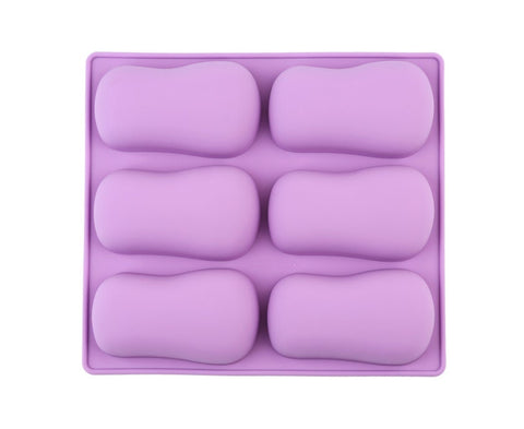 Soap Mold - 6 Cavities - Bar Silicone Soap Mold - Plaster Mold Ice Mold Silicone Mold Chocolate Mold -  Polymer Clay Resin Moulds