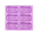 Soap Mold - 6 Cavities - Bar Silicone Soap Mold - Plaster Mold Ice Mold Silicone Mold Chocolate Mold -  Polymer Clay Resin Moulds