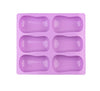Soap Mold - 6 Cavities - Bar Silicone Soap Mold - Plaster Mold Ice Mold Silicone Mold Chocolate Mold -  Polymer Clay Resin Moulds