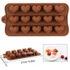 Chocolate Mold -  Silicone Mould for Wax, Chocolate, Cake Making - Resin Mold - Baking Mold - Plaster Mold - Gummy Ice - Heart Round Bar