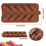 Chocolate Mold -  Silicone Mould for Wax, Chocolate, Cake Making - Resin Mold - Baking Mold - Plaster Mold - Gummy Ice - Heart Round Bar