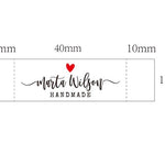 Personalized  Clothing Labels - Custom Sew on Labels -  Cloth Tags for Clothes - Fabric Knitting Sew in - Fold Over for Handmade Clothes