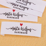 Personalized  Clothing Labels - Custom Sew on Labels -  Cloth Tags for Clothes - Fabric Knitting Sew in - Fold Over for Handmade Clothes