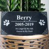 Personalized Memorial Pet Stone- Slate 12" x 6" - Custom Dog Memorial - Custom Cat Memorial - Custom Guinea Pig Memorial - Pet Loss Gift