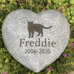 Personalized Memorial Pet Stone- Slate 6" x 6.5" / Custom Cat Memorial/ Grave Marker Engraved Pet Headstone Tombstone Grave Pet Loss Gift