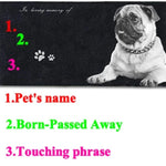 Personalized Memorial Pet Stone Photo Slate 12" x 6" - Custom Dog Memorial Custom Cat Memorial - Custom Guinea Pig Memorial - Pet Loss Gift
