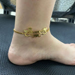 Custom Name Anklet, Personalized Anklet, Custom Anklet, Ankle Bracelet, Initial Beach Jewelry Gift for Women, Dainty Summer Custom Any Name