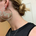 Custom Hoop Earring - Personalized Dangle Name Earrings - Dainty Minimalist - Gift for Her Wife Girlfriend Bridesmaid - Birthday Anniversary