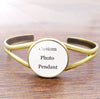 Custom Photo Bangle Gold Silver - Personalized Photo Engraved Bracelet for Women - Gift for Her Wife Girlfriend - Birthday Anniversary