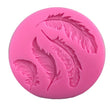 Feather and Feathers Pattern Silicone Mold - Fondant, Baking, Soap, Ice Tray, Chocolate Candy Silicone Making Mold Sugarcraft Decorating
