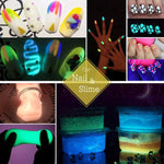 ผงไมก้าเรืองแสงในที่มืด 12 ชิ้น - ผงสีเรืองแสง - สีผสมเรซินอีพ็อกซี่ - ผงไมก้าสำหรับทำสีสไลม์ สบู่ สีผสม - ลูกบอลอาบน้ำ