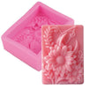 Matriță dreptunghiulară pentru săpun cu margarete pentru fabricarea săpunului handmade, bară de loțiune, unelte și materiale DIY, matriță din silicon pentru flori, matriță pentru lut polimeric, rășină și ceară