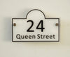 Custom Address Plaque - Modern House Number Sign - White Personalized House Number Plaque - Housewarming Gift - Outdoor Street Porch Sign